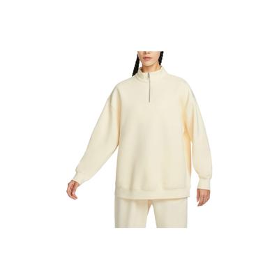 Sportswear Tech Fleece Solid Half-Zip Stand Collar Casual Long Sleeve Sweatshirt Women Sweatshirt Coconut-Milk HF5175-113