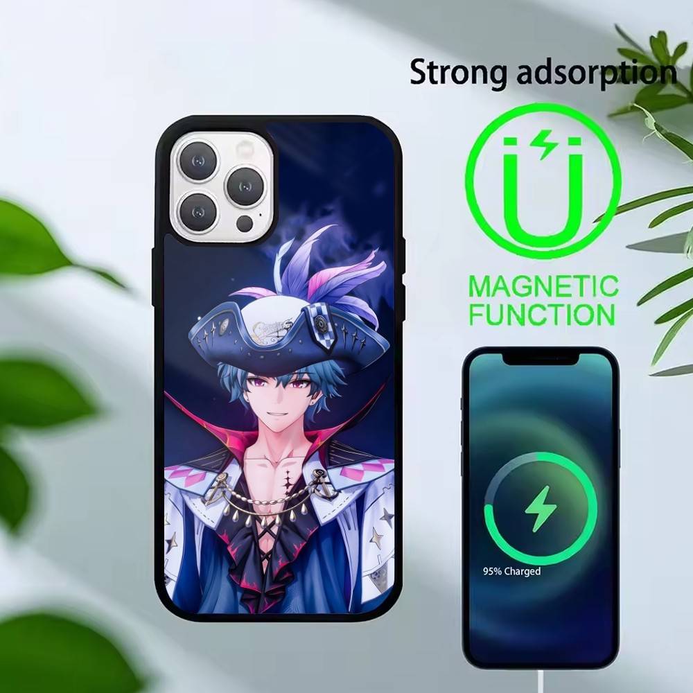 

W-Wuthering Waves Phone Case For iPhone17,16,15,14,13 Plus,Pro Max Magnetic For Magsafe Wireless Charging iPhone14