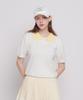 Mongbirdy Golf Pastel Collared Short Sleeve Knit Ivory
