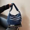 Lazy Wind Messenger Bag Women's 2025 New Retro Denim Shoulder Bag Japanese Harajuku Wind Large-capacity Canvas Bag Tide