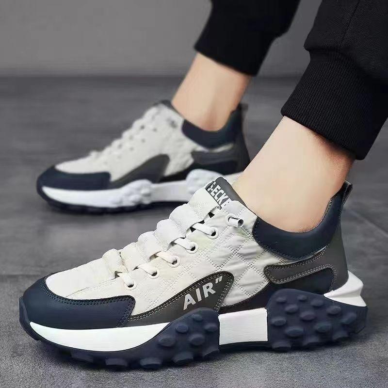 Men's shoes autumn sports and leisure dad shoes men's height increase non-slip thick-soled tide shoes running shoes breathable and lightweight
