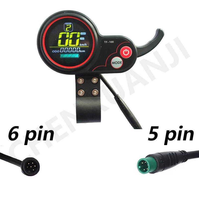 LED Display Gasgreb Instrument TF-100 5-pins til Kugoo M4 Pro Elektrisk Løbehjul E-Scooter Tommelfinger Tilbehør Gashåndtag 2