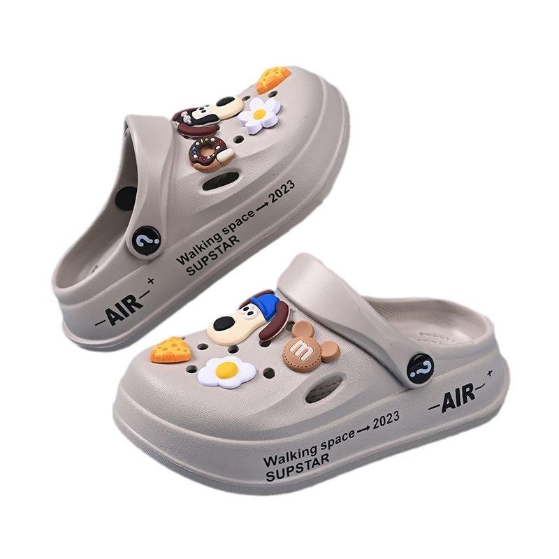 24-31 Size Children Slipper Sandals Girls Clogs Summer Beach Hole Shoes EVA Thick Bottom Anti Slip Cute Cartoon Slipper Sandals