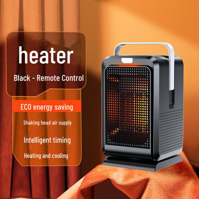 

Портативный настольный обогреватель двойного назначения с быстрым нагревом и колебанием PTC EU Plug чёрный