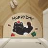 Cat-Themed Non-Slip Entrance Door Mat - Wear-Resistant, Easy-Clean Silk Loop Carpet