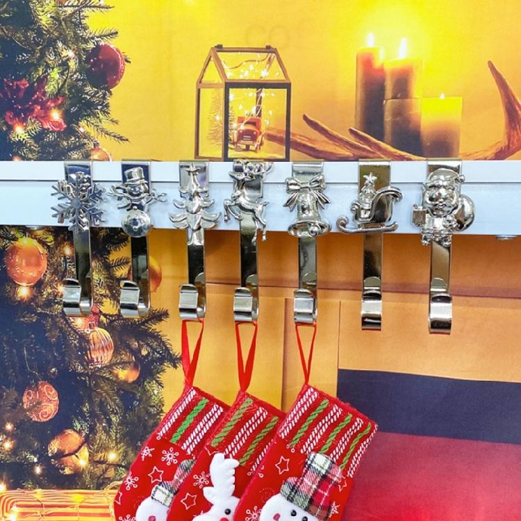 Metallic Silver Holiday Hook Decorative Curved Designs Hanger For Seasonal Decoration And Practical Storage