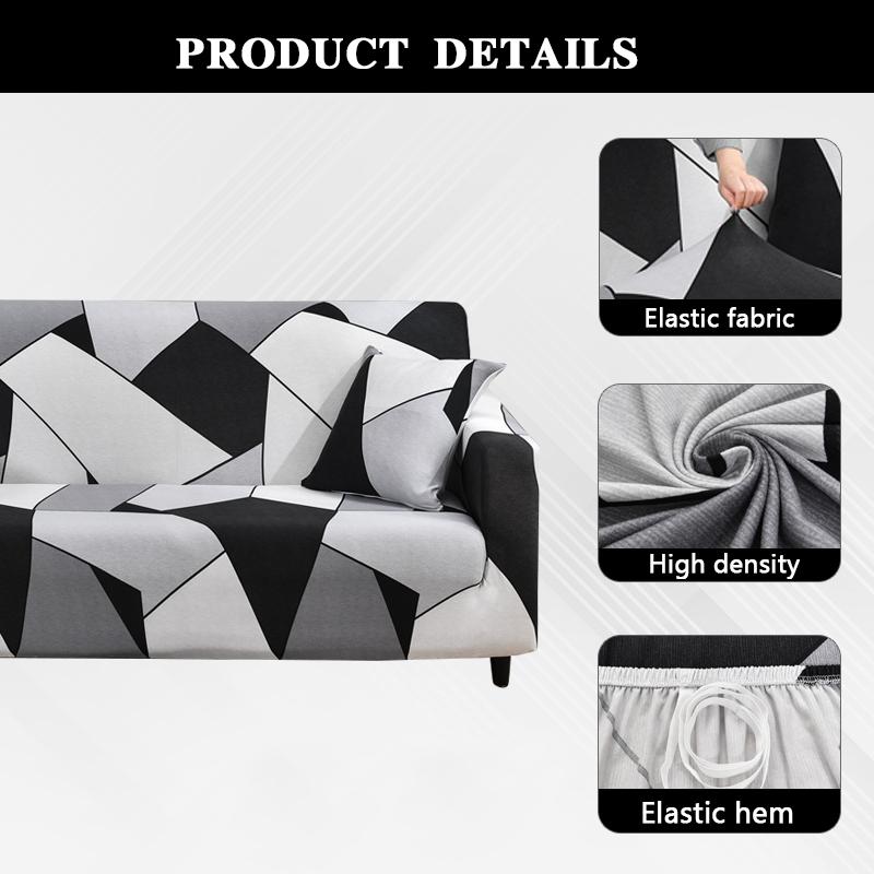 Geometry Plaid Sofa Cover Slipcovers Stretch Sofa Covers for Living Room Elastic Couch Chair Cover Sofa Towel 1/2/3/4-seater