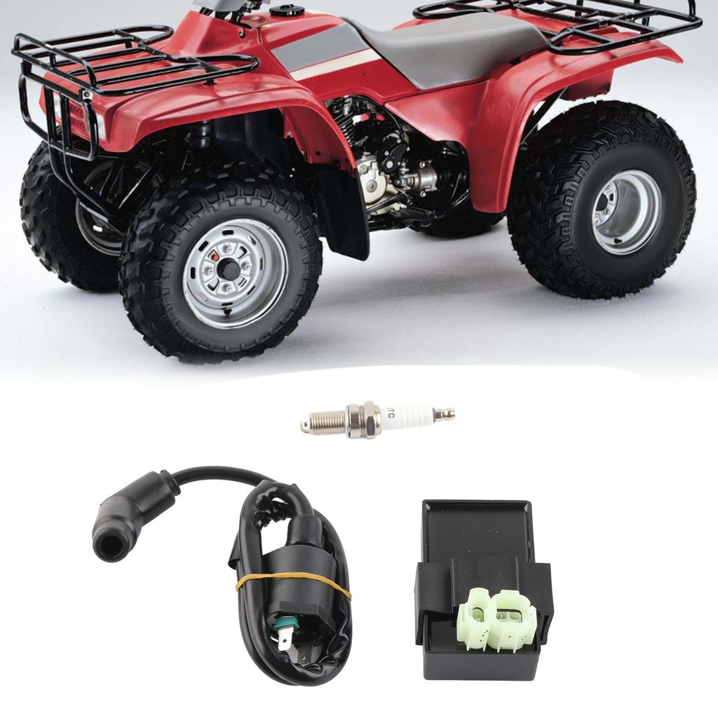 CDI Box Kit with Spark Plug Ignition Coil 30410‑HC4‑770 Replacement for FourTrax 300 TRX300 2x4 1990