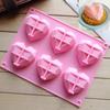 1Pc 3D Diamond Love Heart Shape Silicone Molds For Baking Sponge Chiffon
