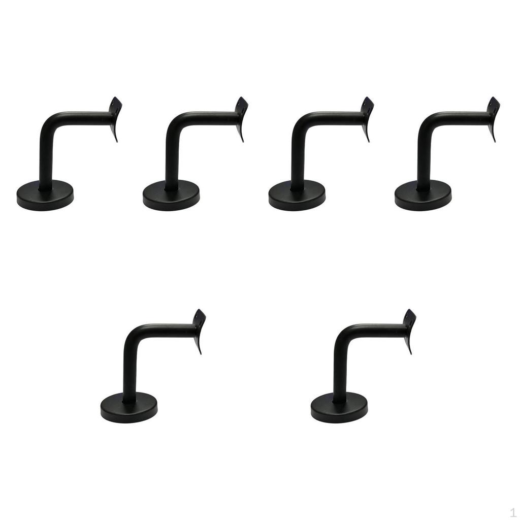 6 Pieces Stainless Steel Handrail Brackets Hand Rail Bracket Heavy Duty Strong Stair Support for