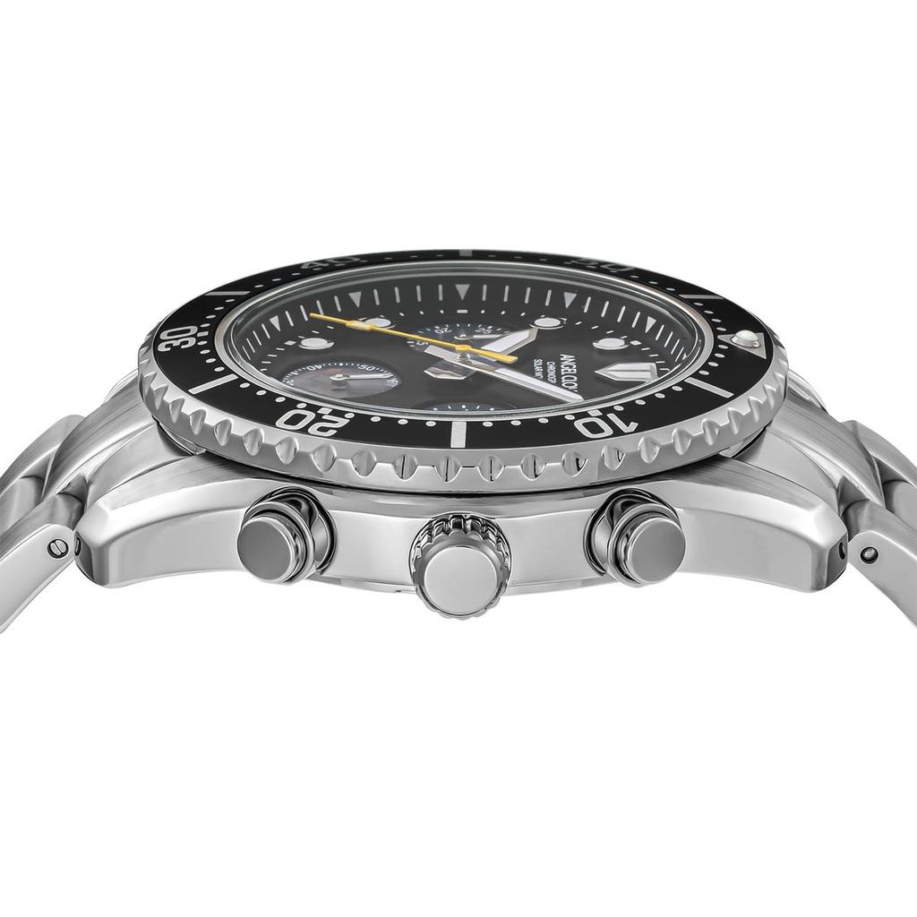 ANGEL CLOVER Sea Cruise Solar Watch - Black Dial, Water-Resistant Men's Fashion Wristwatch SCC42SBK