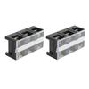 2 Pcs Terminal Block Dual Rows 60A 600V Compact Terminal Block Barrier Strip with PC Shell for Power Distribution