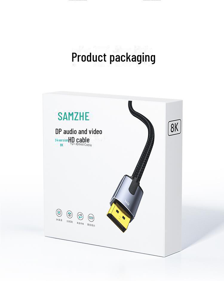 Shanze 8K60Hz Mini DP auf DP1.4 Gaming-Adapterkabel mit Thunderbolt-Port HD-Konverter