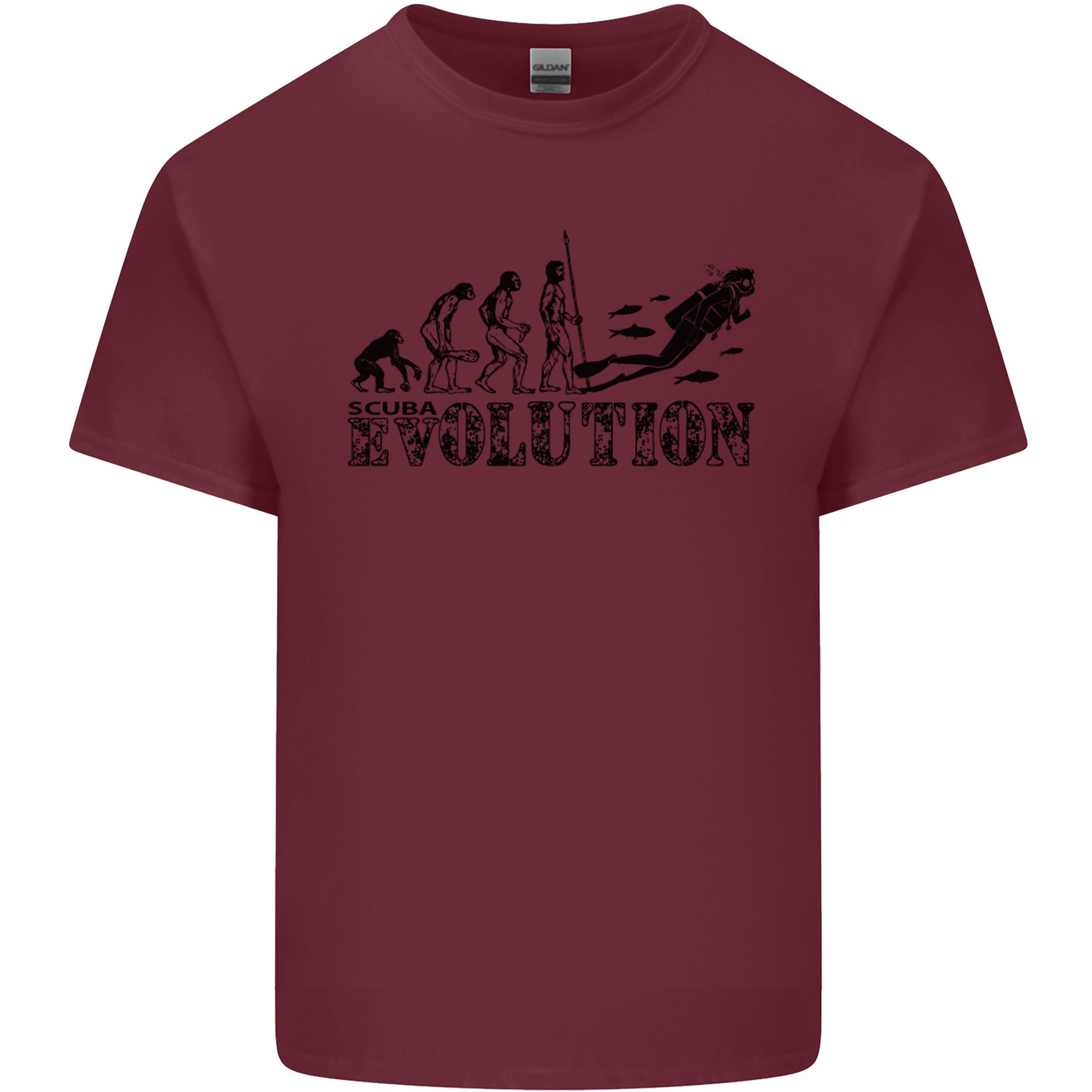 Evolution of a Scuba Diver Diving Funny Unisexs Light Cotton TShirt S