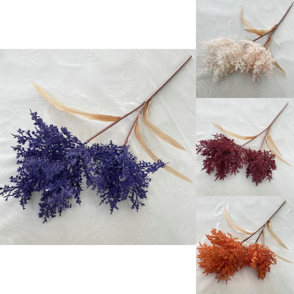 Faux Mountain Reed Plastic Plant With Soft Velvet Finish For Interior And Exterior Use