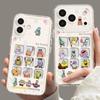 Beechburg Transparent Case for Apple 17/16/15/cartoon iPhone14promax Mobile Phone Case Soft Funny