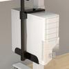 Adjustable Under-Desk Hanging PC Case Bracket - Iron Support Tray for Desktop Computers