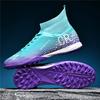 Mens Soccer Shoes High Top Athletic Professional Outdoor Field Training Football Shoes Grass Futsal Court Football Boot for Men