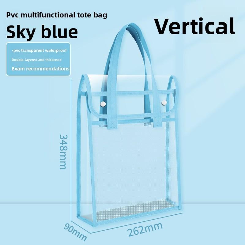 Waterproof Pvc Document Bag With Snap Closure For Students And Office Use