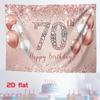 2D Rose Gold Diamond 70th Birthday Backdrop for Her Birthday Photoshoot