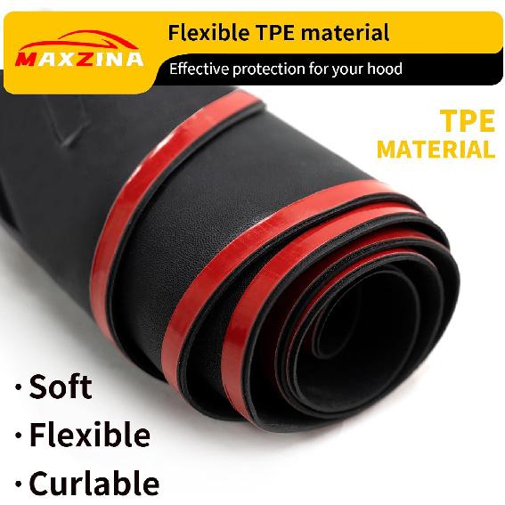 Hood Protector Compatible With 2014- Toyota Tundra Hood Shield TPE Hood Deflector Hood Guard For Tundra Accessories