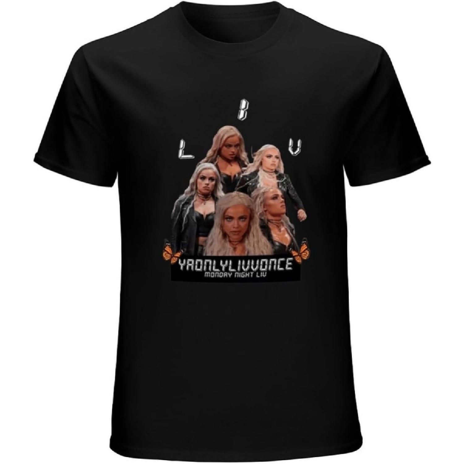 STAY GOOD Liv Morgan Round Neck T-Shirt for Men Black S