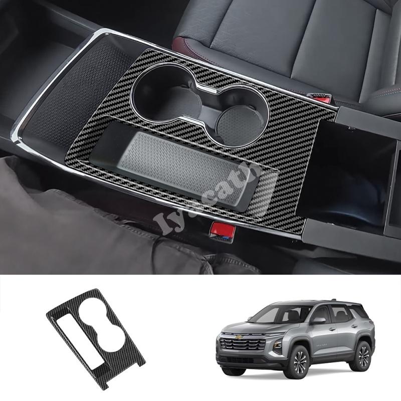 

LHD Для Chevrolet Equinox 2025 2026 крышка подстаканника передней части центральной консоли крышка переключателя стеклоподъемника подлокотника двери декоративная накладка ABS carbonfiber A