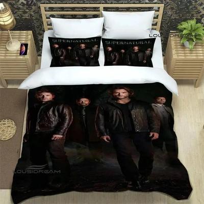 Supernatural Join The Hunt Bettwäsche-Set Schlafzimmer Weich Modern Bettüberwürfe Bequem Kinder Bettbezug Deckenbezug Und Kissenbezug