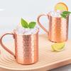 500Ml 100% Copper Moscow Mule Mug Cocktail Wine Cup Hammered Coppery Beer Mugs Coffee Mug Milk Cup Bar Cup Drinkware Durable