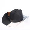 Popular European and American classic splicing suede western cowboy hat men's and women's senior big-brimmed cowboy hat