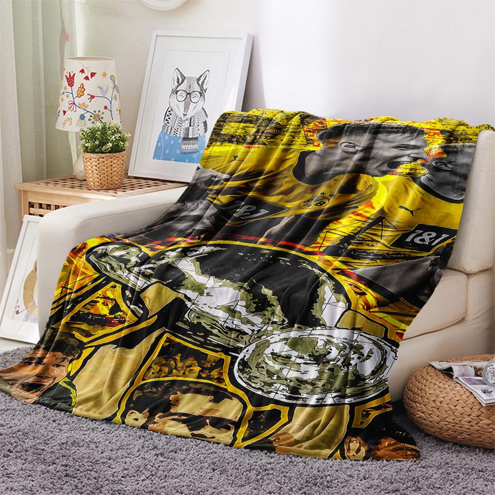 Borussia Dortmund Print FlAannel Blanket, High quality Comfortable for All Seasons, Home Decor, Warmth and Comfort