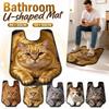 Alfombra Absorbente para Suelo de Baño Secado Rápido Felpudo Novedad para Baño Alfombrilla en Forma de U Hogar