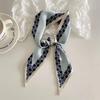 Set Series Silk Satin Scarf Women Cloth Hair Bands Headdress Accessories Lady Scarves Ribbon Neck Ties for Bag Handle/4pcs