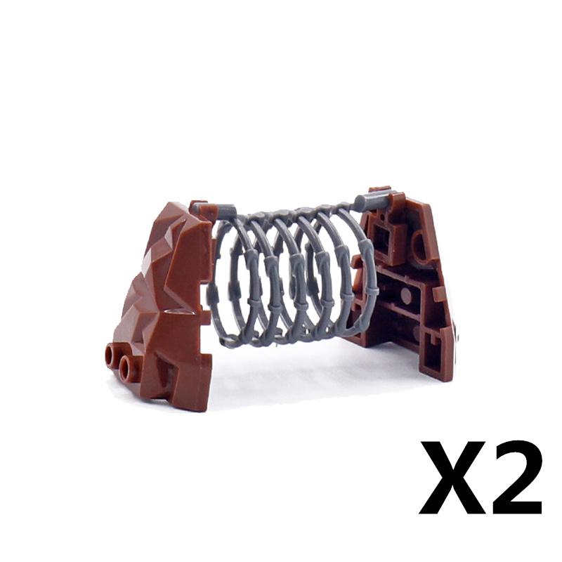 Militär Szene MOC Bausteine Spielzeug Zubehör Soldat Figur Stacheldraht Sandsack Zelt Medizinische Box Kette 30104 Straßensperre K042