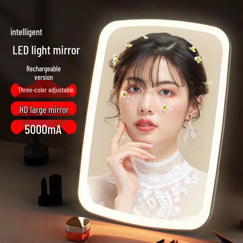 LED Foldable Makeup Mirror with Light