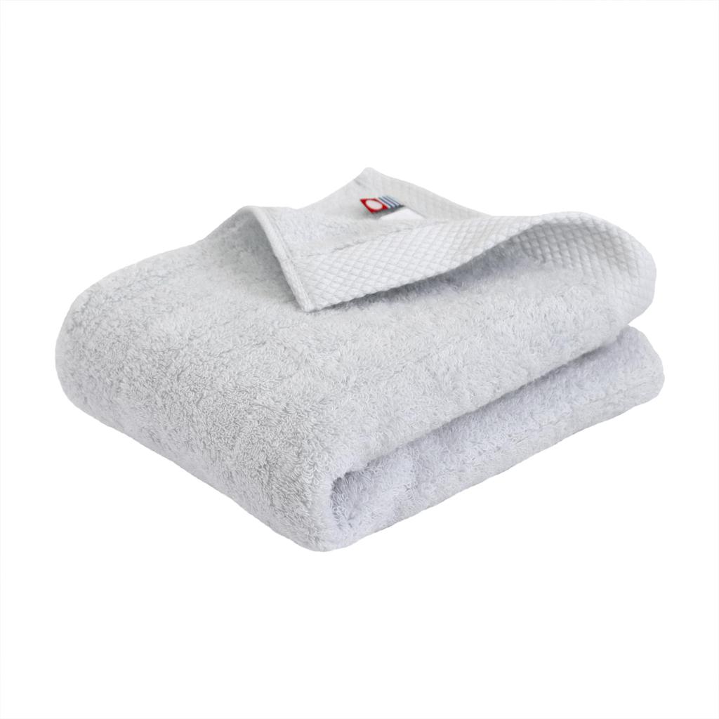 Imabari Towel Fluffy Rib Towel Face Towel Mist Gray Made In Japan Extra Long Cotton