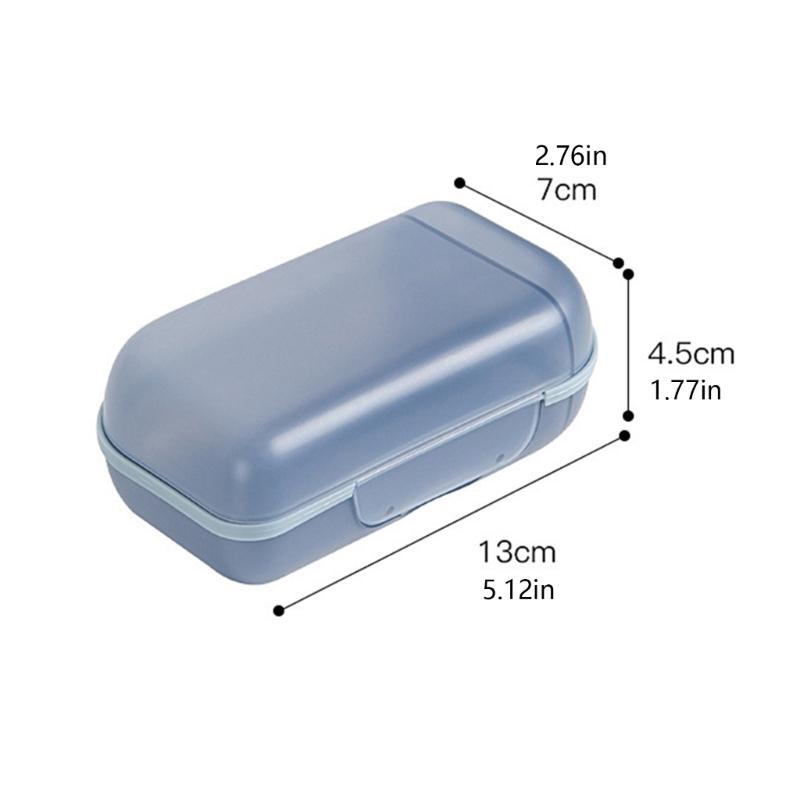 Small Travel Soap Container Secure Cover Multiple Purpose Organizers Jewelry Accessories Storage PP