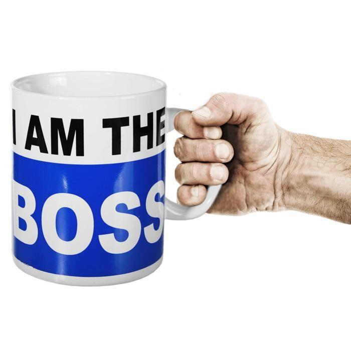 Tasse - I AM THE BOSS - XL - 750 Ml - Céramique - Bleu