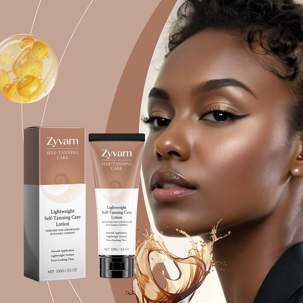 Zyvarn Lightweight Tanning Lotion Natural Bronze Glow Hydrating Moisturizer Fast Tanning Non-Greasy Body Lotion