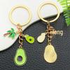 Cute Avocado & Coconut Tree Keychain Pendant