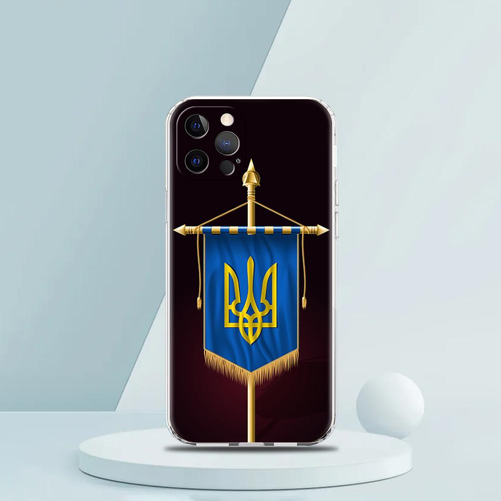 U-Ukraine Flag Phone Case for iPhone 16 15 14 13 12 Pro Max Transparent Soft for iPhone 11 Pro Max 7 8 Plus XS XR Shell Capas