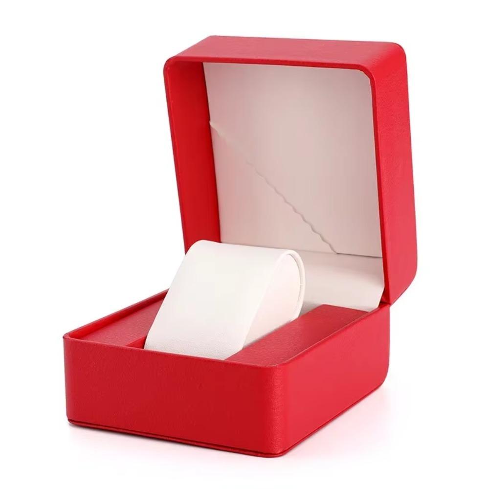 New PU Leather Single Watch Storage Box with Pillow Protective Wristwatch Display Case Shockproof Watch Gift Box for Men Gift