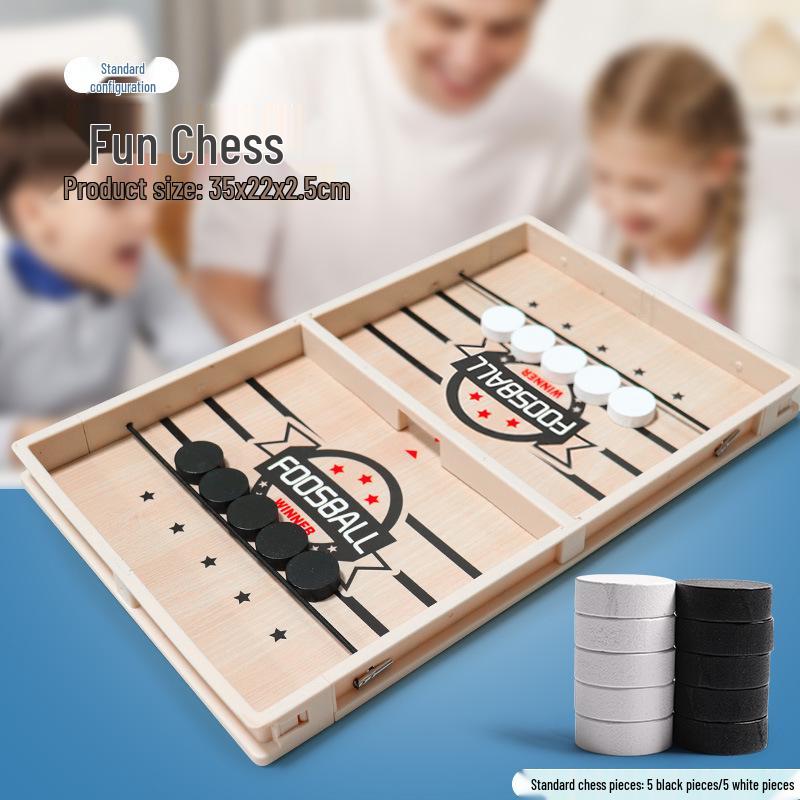 Kids' Educational Wooden Catapult Chess Game - Interactive Parent-Child Strategy Toy