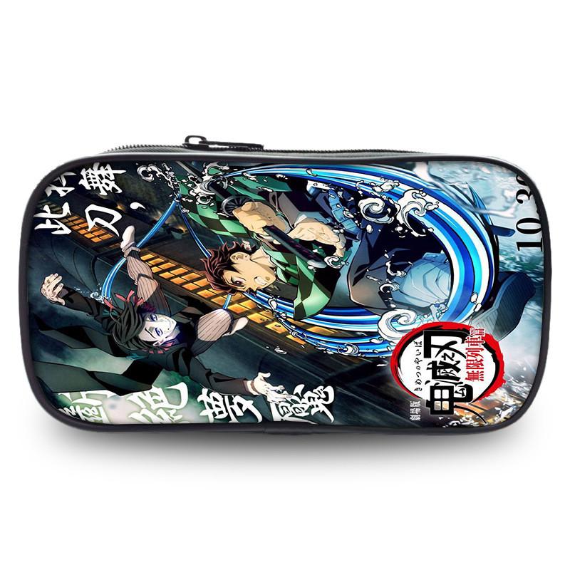 Cute Demon Slayer Pen Pouch Large Capacity Oxford Fabric Versatile Pencil Bag
