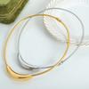 Collana Tubo Curvo in Metallo Unico Collane Girocollo Eleganti e Personalizzate Colletto Ergonomico per Festa Nightclub