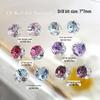 Flash K9 6mm Fat Square Rhinestones for Nail Art - Multi-faceted, No Base Holder, Wearable Nail Accessories