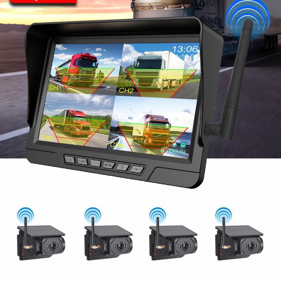 7-inch Wireless Magnetic Solar HD Dashcam for Van, RV, and Car Backup
