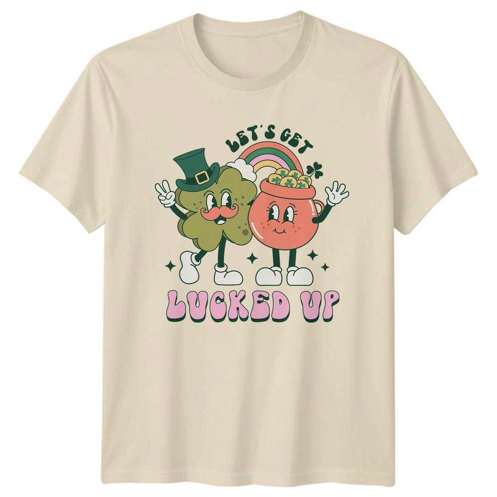 Lets Get Lucked Up TShirt Retro St Patricks Day Party Gift For Him And Her