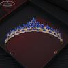 Funkelnde Barock-Kristallkrone Wunderschöne Elegante Luxus-Kristalltiara Glänzende Minimalistische Barocke Königin-Tiaras Brautfeier