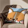 Süße Welsh Corgi Kissenhülle Büro Kissen Geeignet für Sofa Auto Schlafzimmer Dekorative Kissenhülle